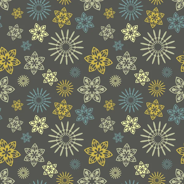 Naadloos patroon met bloemen ornament — Stockfoto