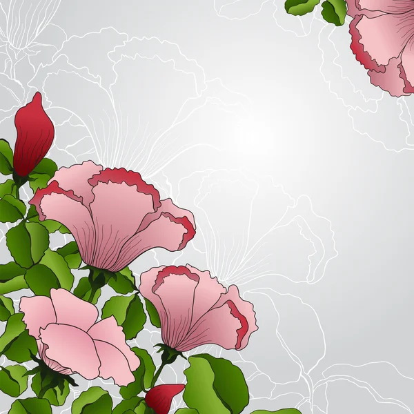 Sfondo con fiori rosa — Foto Stock
