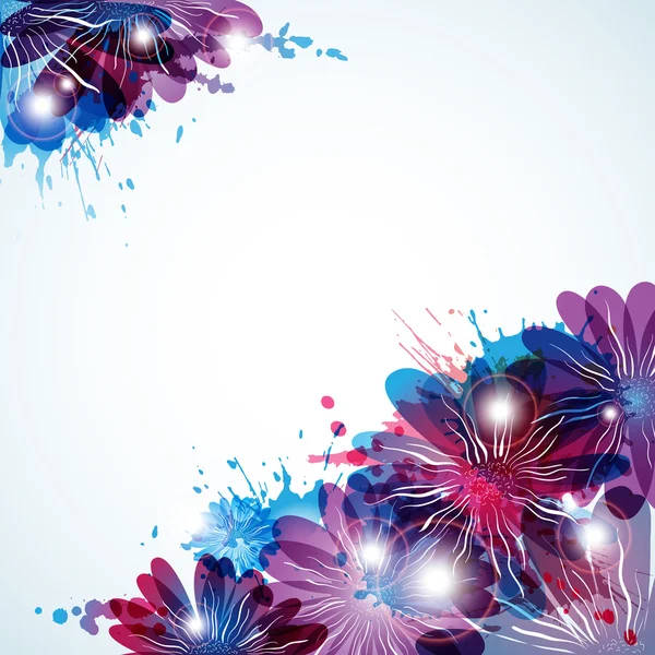 Fond abstrait avec des éléments floraux de beauté — Image vectorielle