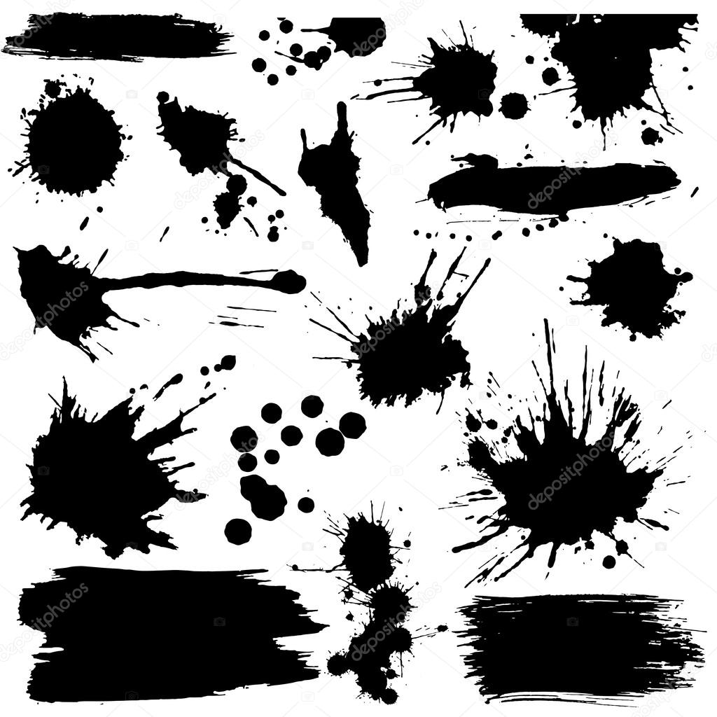 Set of Ink Blots Stock Vector by ©AnaWhite 41155331