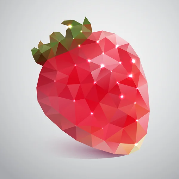 三角形のイチゴ — ストックベクタ