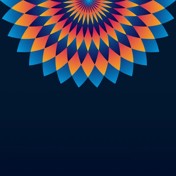 Patrón con adorno círculo mandala y rombo — Vector de stock