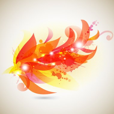 lekesi ile soyut çiçek şube