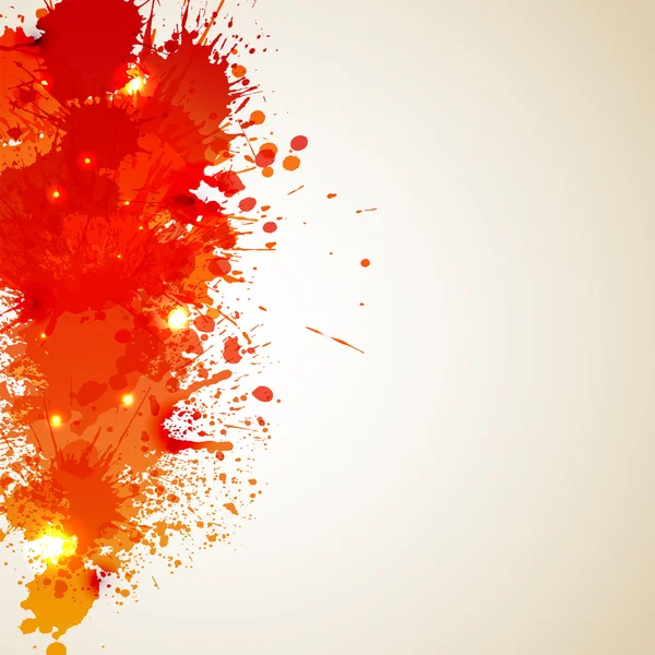 Orange background with blot and splashes