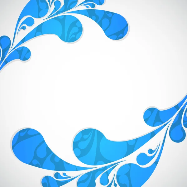 Fond abstrait avec des gouttes d'eau bleue — Image vectorielle