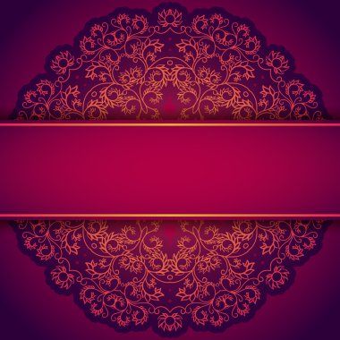 dantel çiçek süsleme ile mor davet