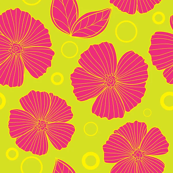 Floral naadloze zomer patroon — Stockvector