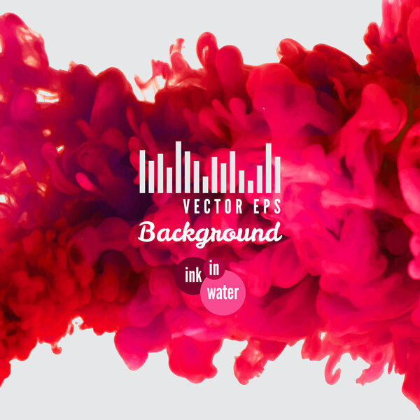 Equalizer of vector purple ink in water