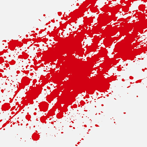 Blots merah berdarah dan percikan - Stok Vektor