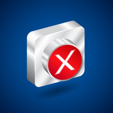 doğrulama reddedildi metal kırmızı düğme