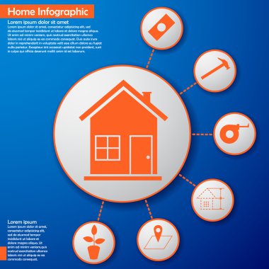 bitki hummer ve parayla ev Infographic