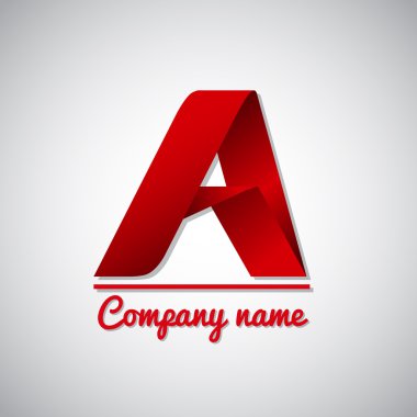 kağıt iş logo mektup simgesi bir