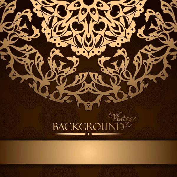 Brown and gold background Vector Art Stock Images | Depositphotos