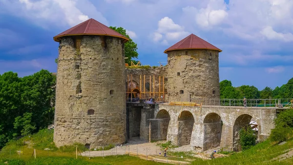 Φρούριο Koporye Είναι Ένα Μνημείο Της Ρωσικής Μεσαιωνικής Αμυντικής Αρχιτεκτονικής — Φωτογραφία Αρχείου