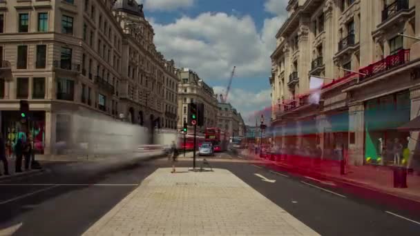 Londyn oxford upływ czasu ulica — Wideo stockowe