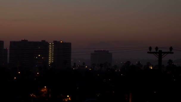 Sunrise over Los Angeles — Stock Video