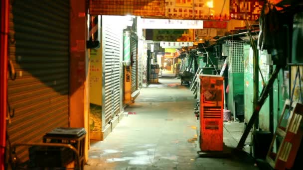 Азиатский уличный рынок — стоковое видео