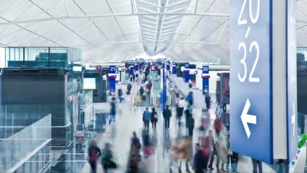 Airport Departures terminal — Stock Video