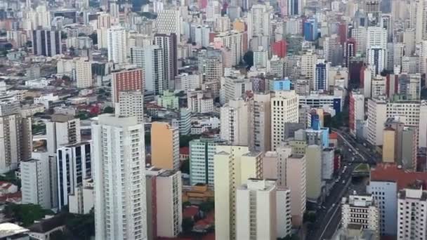 Aerial shot of Sao Paulo City — Stock Video