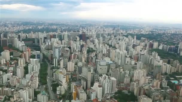 Vue aérienne de la ville de Sao Paulo — Video