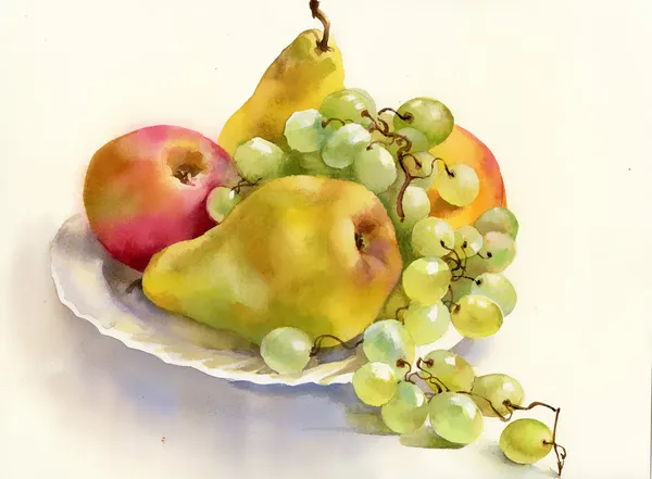 Original watercolor painting of still life — Stock Photo, Image