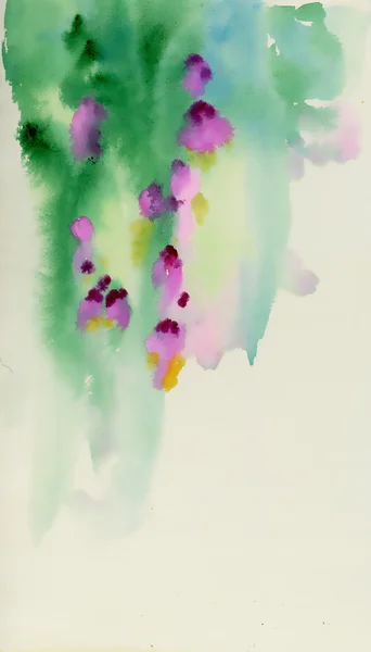 Flores aquarelas abstratas — Fotografia de Stock