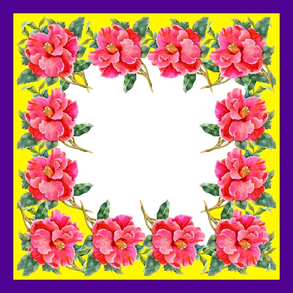 Moldura floral — Fotografia de Stock