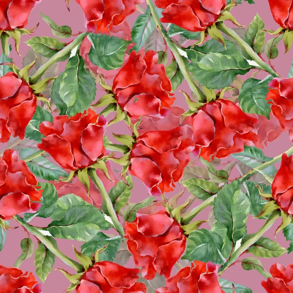 Κόκκινα τριαντάφυλλα μοτίβο — Φωτογραφία Αρχείου