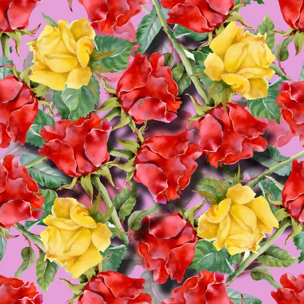 Rosas patrón sin costura — Foto de Stock