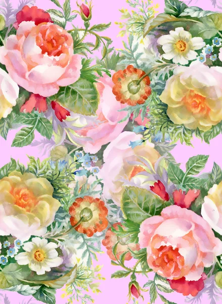 Spring flowers pattern — Stock Photo, Image