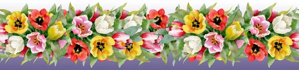 Padrão sem costura floral colorido — Fotografia de Stock