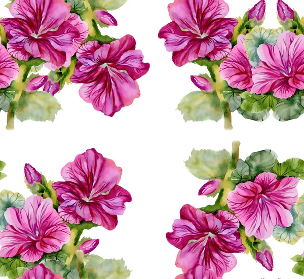 Kleurrijke bloemen naadloos patroon — Stockfoto