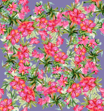 Renkli çiçek desenli.