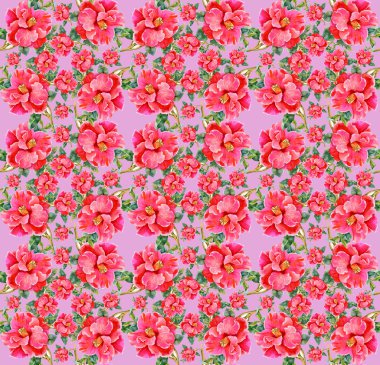 Renkli çiçek desenli.