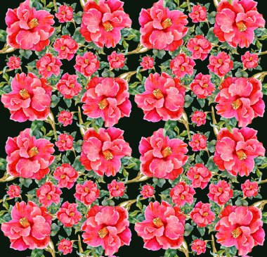 Renkli çiçek desenli.