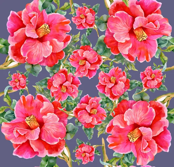 Kleurrijke bloemen naadloos patroon — Stockfoto