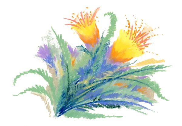 Akvarel jarní květiny — Stock fotografie