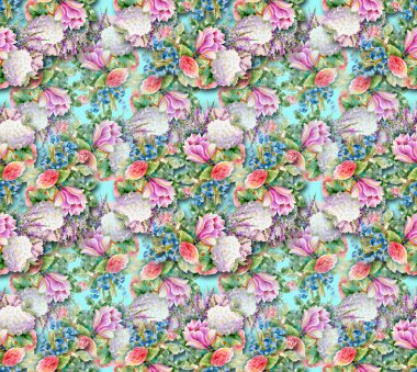 suluboya çiçek arka plan