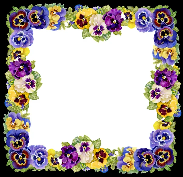 Moldura floral colorida — Fotografia de Stock