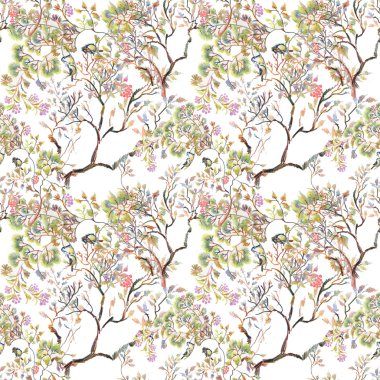 Bahar kuşlarda ağaç dal