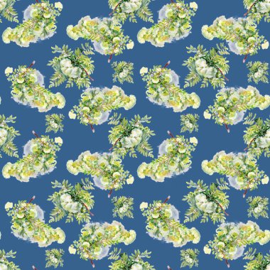 bloeiende rowan branch patroon