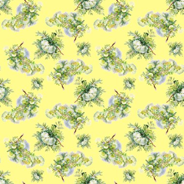 bloeiende rowan branch patroon