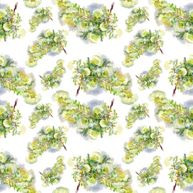 bloeiende rowan branch patroon