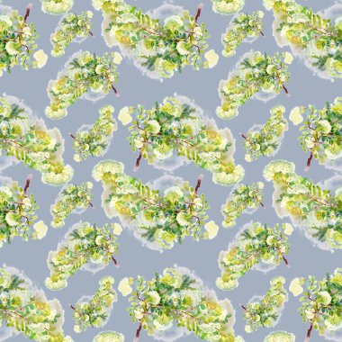 bloeiende rowan branch patroon