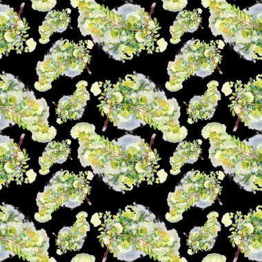 bloeiende rowan branch patroon