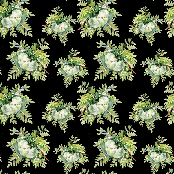 Blooming rowan branch pattern — Stock Photo, Image