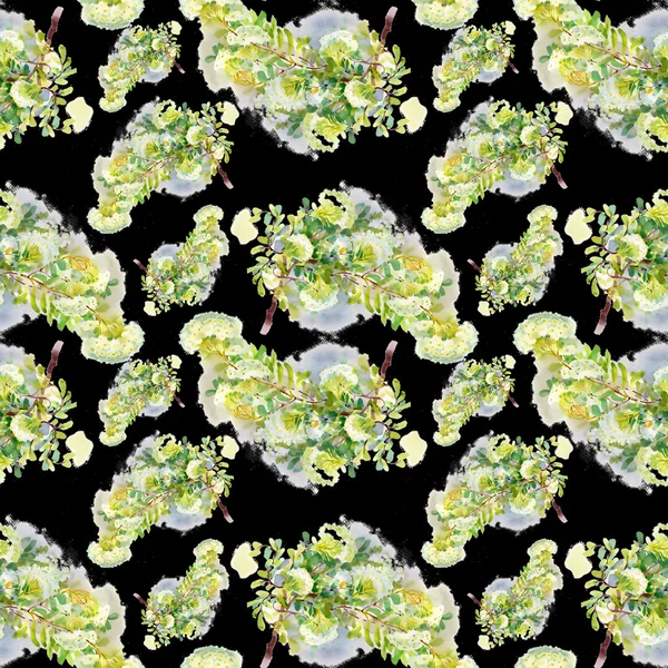 Blooming rowan branch pattern — Stock Photo, Image