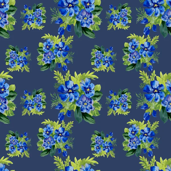 Periwinkle flowers pattern — Stock Photo, Image