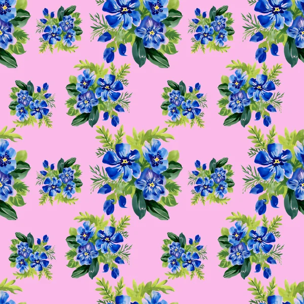 Periwinkle flowers pattern — Stock Photo, Image