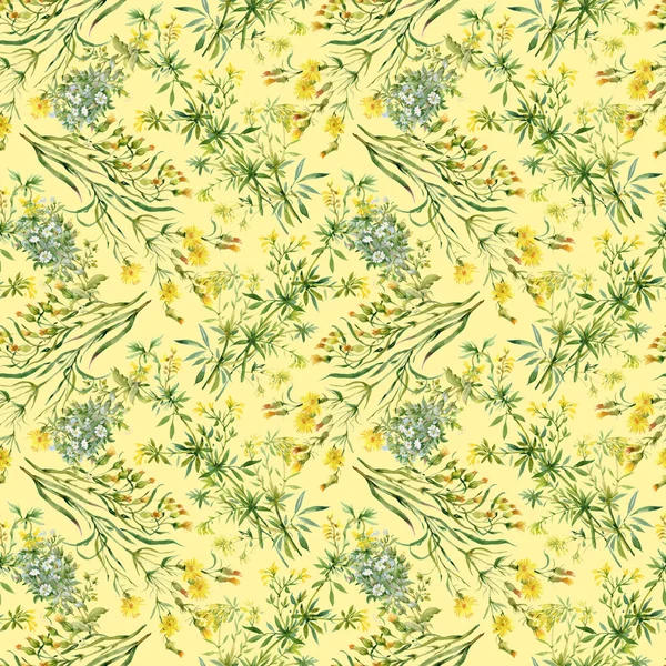 Field flowers pattern — Stock Photo, Image